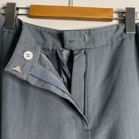 Le Suit Women's Heather Blue Straight Leg Ankle Pants - Picture 5 of 8